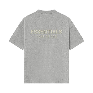 FEAR OF GOD - Camiseta Essentials Classic "Heather Stone" -NOVO-