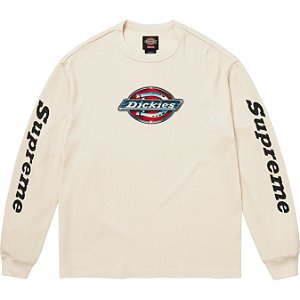 SUPREME x DICKIES - Camiseta Manga Longa Thermal "Natural" -NOVO-