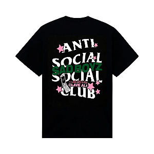 ANTI SOCIAL SOCIAL CLUB x SADBOYZ - Camiseta Clave Ali "Preto" -NOVO-
