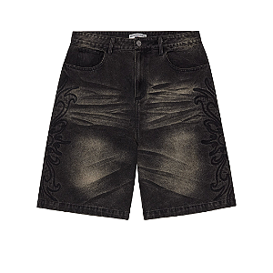 VALE LIVES FOREVER - Bermuda Flare Jorts "Preto" -NOVO-
