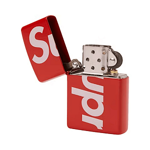 SUPREME x ZIPPO - Isqueiro Logo "Vermelho" -NOVO-
