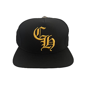 CHROME HEARTS - Boné Baseball "Preto/Amarelo" -NOVO-