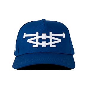 OMA DESIGN STUDIOS - Boné LA LA Side Curved Brim "Azul/Branco" -NOVO-