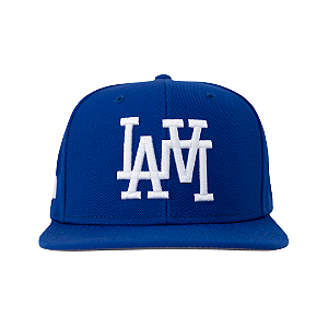 OMA DESIGN STUDIOS - Boné LA LA Curved Brim "Azul/Branco" -NOVO-