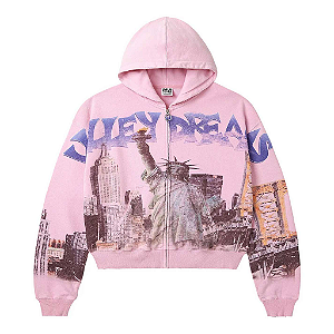 VALE LIVES FOREVER - Moletom NYC Zip Up "Rosa" -NOVO-