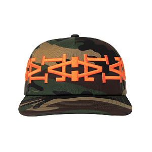 OMA DESIGN STUDIOS - Boné LA LA Crown "Camo/Laranja" -NOVO-