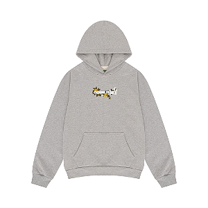 DENIM TEARS - Moletom Embroidered Floral "Cinza" -NOVO-