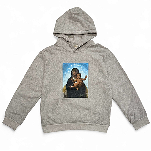 DENIM TEARS - Moletom in The Arms of The Black Madonna "Cinza" -NOVO-