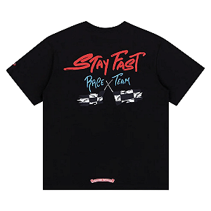 CHROME HEARTS - Camiseta Matty Boy Stay Fast "Preto" -NOVO-