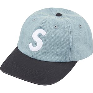SUPREME - Boné Pigment Coated 2-Tone S Logo FW25 "Denim" -NOVO-
