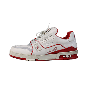 LOUIS VUITTON - LV Trainer 54 1ABFG "White/Red" -USADO-