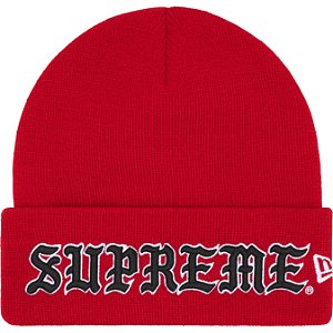 SUPREME x NEW ERA - Touca Old English "Vermelho" -NOVO-