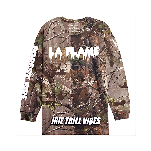 BEEN TRILL x TRAVIS SCOTT - Camiseta La Flame "Camo" -NOVO-
