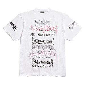 BALENCIAGA - Camiseta Metal Logo "Branco" -NOVO-