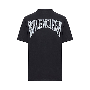 BALENCIAGA - Camiseta Hand Drawn "Preto" -NOVO-