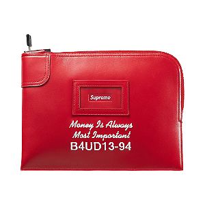 SUPREME - Bolsa Leather Money FW25 "Vermelho" -NOVO-