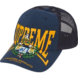 SUPREME - Boné 6-Panel Crest Mesh Back "Azul Marinho" -NOVO-