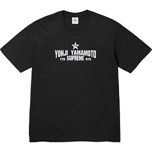 SUPREME x YOHJI YAMAMOTO - Camiseta Star "Preto" -NOVO-