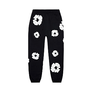 DENIM TEARS - Calça de Moletom Cotton Wreath "Preto" -NOVO-