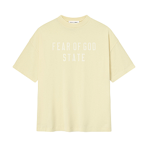 FEAR OF GOD - Camiseta Essentials Heavy Crewneck "Garden Yellow" -NOVO-