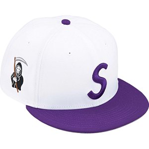 SUPREME x NEW ERA - Boné Reaper S Logo 59Fifty Fitted "Branco" -NOVO-