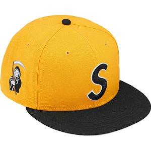 SUPREME x NEW ERA - Boné Reaper S Logo 59Fifty Fitted "Amarelo" -NOVO-