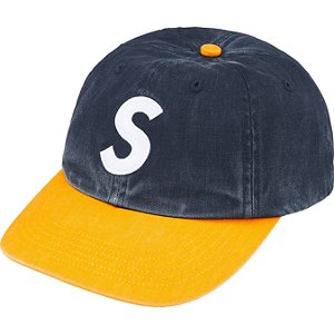 SUPREME - Boné 2-Tone Moleskin Camp FW25 "Denim/Amarelo" -NOVO-