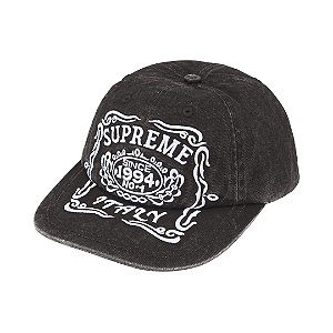 SUPREME - Boné Italy 6-Panel FW25 "Preto" -NOVO-