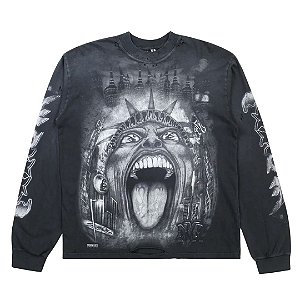 HELLSTAR - Camiseta Manga Longa Phantom of Liberty "Preto" -NOVO-