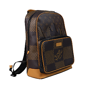 LOUIS VUITTON x NIGO - Mochila Campus "Damier Ebene Giant Brown" -USADO-