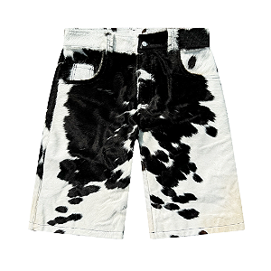 NYRVA - Bermuda Flared Cowhide "Preto/Branco" -NOVO-