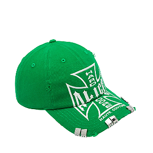 ALICE HOLLYWOOD - Boné Moto Couture "Verde" -NOVO-