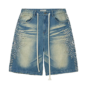 VALE LIVES FOREVER - Bermuda Sirens Jorts "Mid Wash" -NOVO-