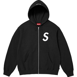 SUPREME - Moletom S Logo Zip Up "Preto" -NOVO-