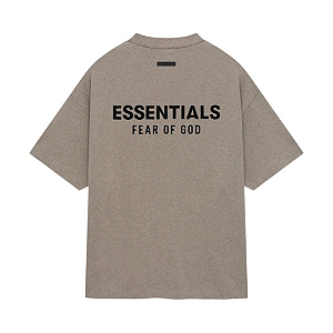 FEAR OF GOD - Camiseta Essentials Jersey Crewneck "Heather Grey" -NOVO-
