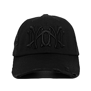 OMA DESIGN STUDIOS - Boné NY NY Bones Distressed "Preto" -NOVO-