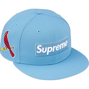SUPREME x NEW ERA x MLB - Boné Teams Box Logo (St.Louis Cardinals) "Azul Claro" -NOVO-