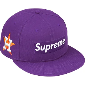 SUPREME x NEW ERA x MLB - Boné Teams Box Logo (Houston Astros) "Roxo" -NOVO-