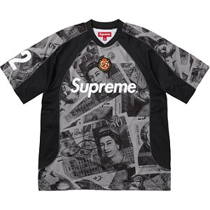 SUPREME - Camiseta Pounds Soccer Jersey "Preto" -NOVO-