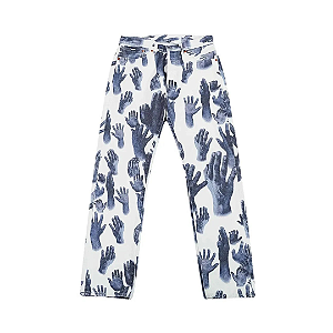 DENIM TEARS x LEVI'S - Calça Jeans Hands "Branco" -NOVO-