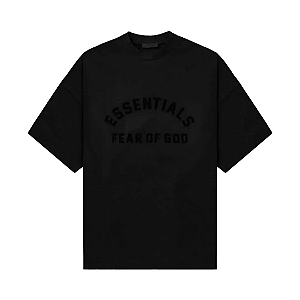 FEAR OF GOD - Camiseta Essentials Heavy Jersey Crewneck "Jet Black" -NOVO-