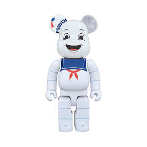 MEDICOM TOY X GHOSTBUSTERS - Boneco Bearbrick Stay Puft Marshmellow Man 1000% "Branco" -NOVO-