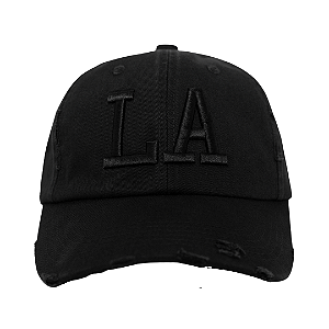 OMA DESIGN STUDIOS - Boné LA Distressed "Preto" -NOVO-