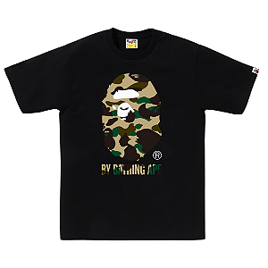 BAPE - Camiseta 1st Camo by Bathing Ape "Preto/Amarelo" -NOVO-