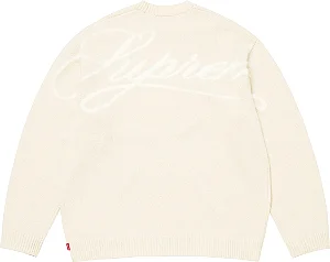 SUPREME - Suéter Angora Script FW25 "Creme" -NOVO-
