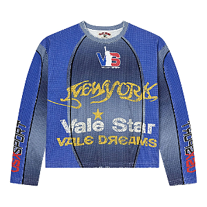 VALE LIVES FOREVER - Camiseta Manga Longa Thermal Star "Azul" -NOVO-
