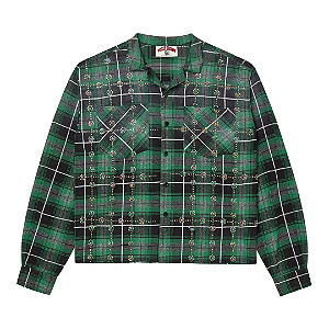 VALE LIVES FOREVER - Camisa Flannel Gringh Gems "Verde" -NOVO-