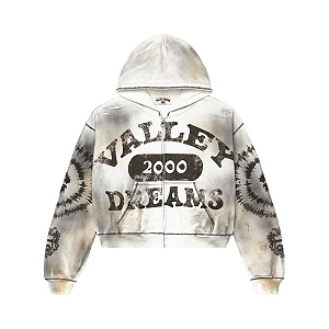 VALE LIVES FOREVER - Moletom Spiral Zip Up "Cinza" -NOVO-