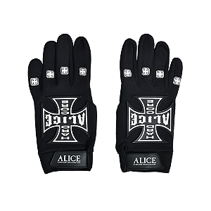 ALICE HOLLYWOOD - Luvas Moto Culture "Preto/Branco" -NOVO-