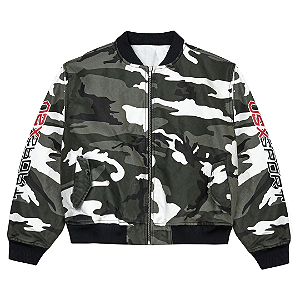 VALE LIVES FOREVER - Jaqueta Bomber Serbian "Camo Preto" -NOVO-